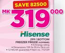 Hisense 299Ltr Metallic Bottom Freezer Fridge H299BME