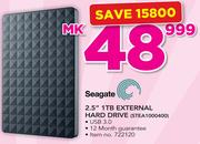 Seagate 2.5" 1TB External Hard Drive STEA1000400
