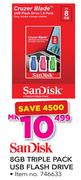 SanDisk 8GB Triple Pack USB Flash Drive