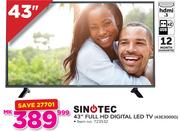 Sinotec 43" FHD Digital LED TV 43E3000G