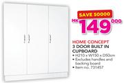 Home Concept 3 Door Built In Cupboard