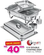Tissolli 9.5Ltr Double Chafing Dish