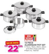 Bon Voyage 10 Piece Aluminium Pot Set