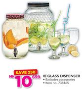 8Ltr Glass Dispenser