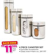 4 Piece Canister Set-Per Set