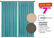 Mainstays Unlined Curtain