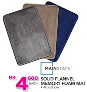 Mainstays Solid Flannel Memory Foam Mat-Each