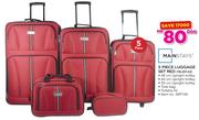 Mainstays 5 Piece Luggage Set Red TB-20123