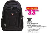 Tosca Black Laptop Bacpack L772-50B