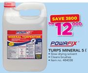 Powafix Turps Mineral-5Ltr