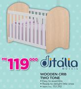 Ditalia Wooden Crib Two Tone