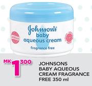 Johnsons Baby Aqueous Cream Fragrance Free-350ml