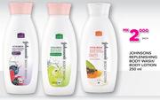 Johnsons Replenishing Body Wash/Body Lotion-250ml Each