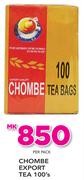 Chombe Export Tea-100's Per Pack