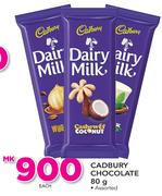 Cadbury Chocolate Assorted-80g Each