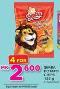Simba Potato Chips-4x125g
