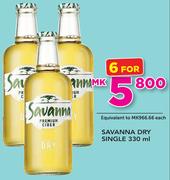 Savanna Dry Single-6x330ml