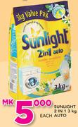 Sunlight 2 In 1 Auto-3Kg