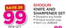 Shogun Knife And Sharpener-Per Set