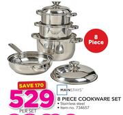 Mainstays 8 Piece Cookware Set-Per Set