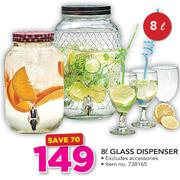 8Ltr Glass Dispenser