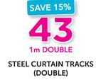 Decorland Steel Curtain Tracks Double 1m