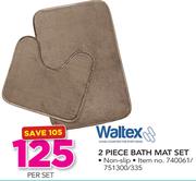 Waltex 2 Piece Bath Mat Set-Per Set