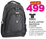 Tosca Black Laptop Backpack L772-50B