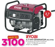 Ryobi 2.7Kw Generator RG-2700