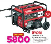 Ryobi 5.5Kw Generator RG-6900K