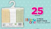 Little One 3 Pack Baby Face-Per Pack