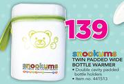 Snookums Twin Padded Wide Bottle Warmer