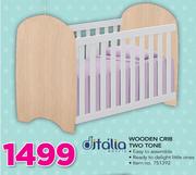 Ditalia Wooden Crib Two Tone