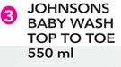 Johnsons Baby Wash Top To Toe-550ml