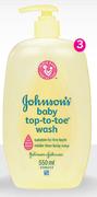 Johnsons Baby Wash Top To Toe-550ml