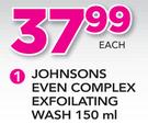 Johnsons Even Complex Exfoilating Wash-150ml