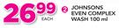 Johnsons Even Complex Wash-100ml