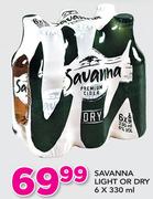 Savanna Light Or Dry-6x330ml