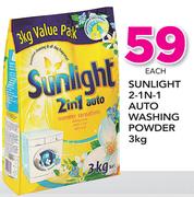Sunlight 2 In 1 Auto Washing Powder-3Kg