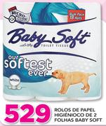 Rolos De Papel Higienioco De 2 Folhas Baby Soft