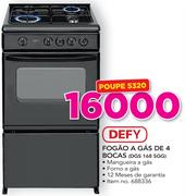 Defy Fogão a Gas de 4 bocas DGS168 SGG