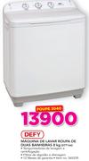 Defy 8Kg Maquina de lavar roupa de duas Banheiras DTT166