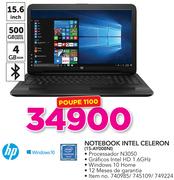 HP Notebook Intel Celeron 15-AY008NI