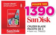 SanDisk Cruzer Blade Pacote De 3