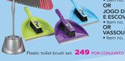 Plastic Toilet Brush Set-Por Conjunto