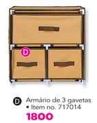 Mainstays Armario de 3 gavetas
