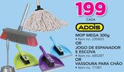 Addis Mop Mega 300g Or Jogo De Espanador E Escova Or Vassoura Para Chão- cada