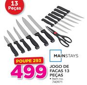 Mainstays Jogo de Facas 13 Peças