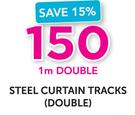 Decorland Steel Curtain Tracks Double 1m