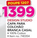 Design Studio Capa Para Colchão Branca Casal
